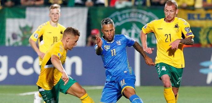 Soccer Football - Euro 2020 Qualifier - Group B - Lithuania v Ukraine - LFF Stadium, Vilnius, Lithuania - September 7, 2019 Ukraine's Marlos in action REUTERS/Ints Kalnins
